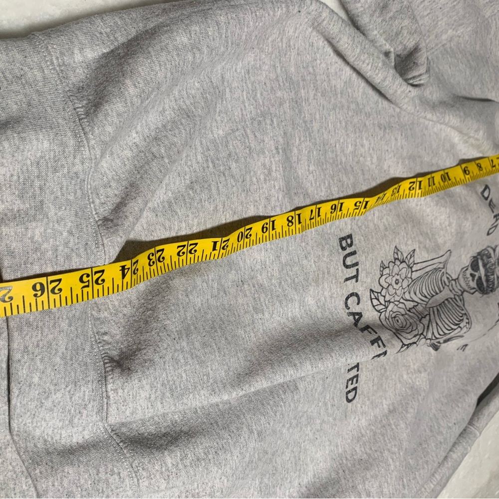 Womens XL Sweatshirt “Gothic Coffee Humor”Distressed/ Faded but Funny & True! - Picture 5 of 8